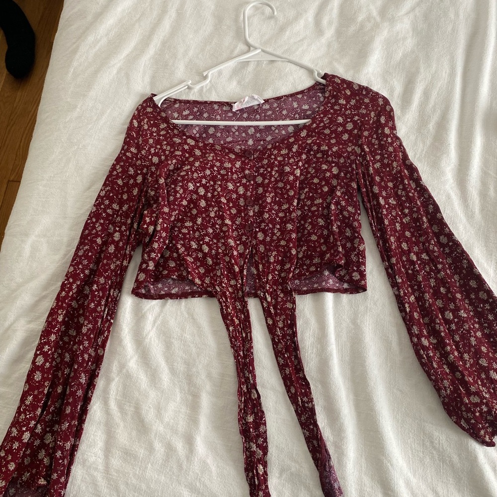 Fall womens long sleeve crop